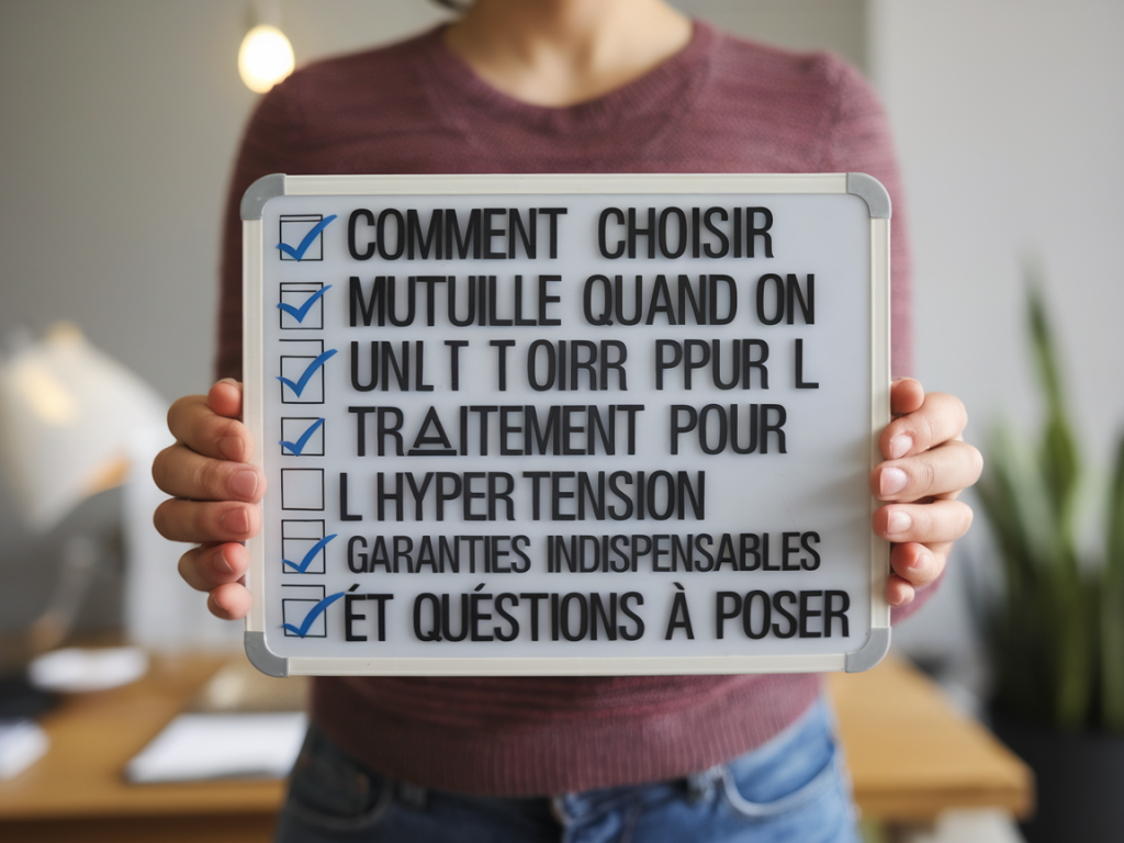 Comment choisir une mutuelle quand on suit un traitement pour l'hypertension : garanties indispensables et questions à poser