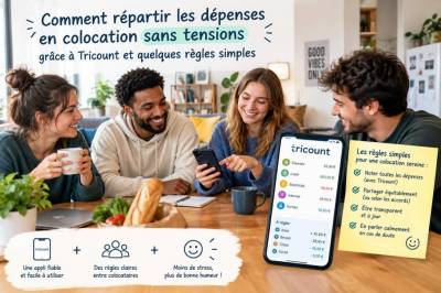 Comment répartir les dépenses en colocation sans tensions grâce à Tricount et quelques règles simples